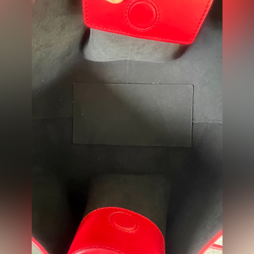 ❌SOLD❌ YUZEFI Large  Leather Mochi Bag Tote Handbag, Red - Picture 8 of 12